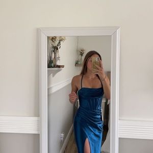 Azazie Satin Corset Dress